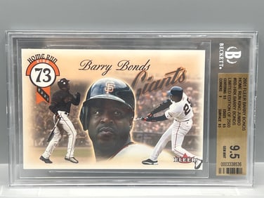 2001 Fleer Home Run Kings Jumbos Barry Bonds Limited Edition #/2500 BGS Gem Mint 9.5