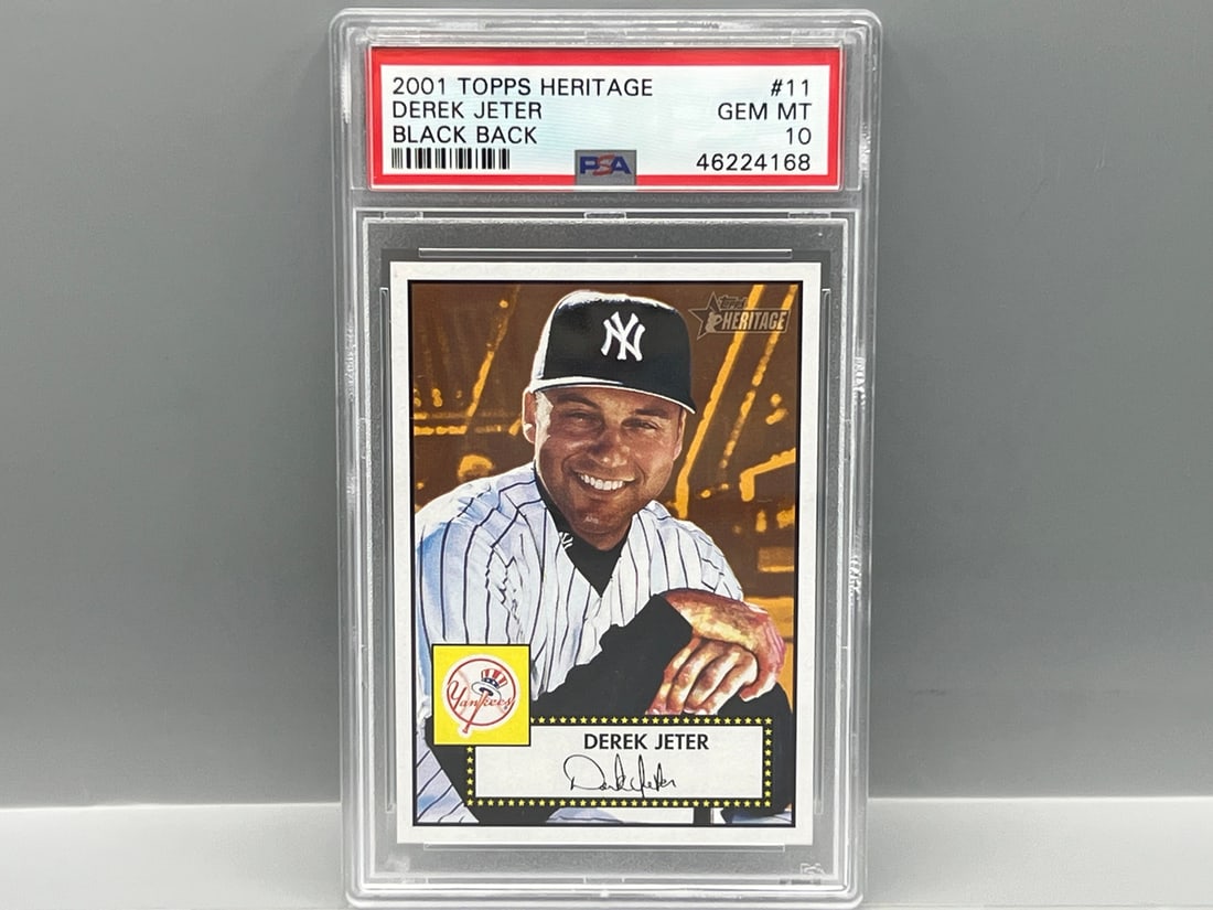 2001 Topps Heritage Derek Jeter Black Back SP #11 PSA Gem Mint 10 (1 of 2)