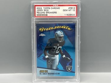 2003 Topps Chrome Jerry Rice Record Breakers #RB12 PSA Gem Mint 10