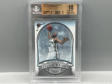 2007-08 Bowman Sterling Julian Wright RC #JW1 BGS Pristine 10