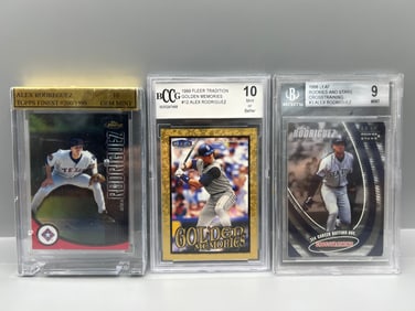 Lot of (3) Alex Rodriguez Baseball Slabbed Cards