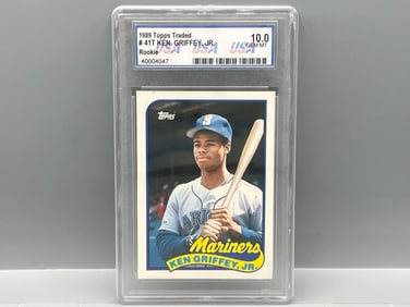 1989 Topps Traded Ken Griffey Jr. RC #41T - Slabbed By USA Grading
