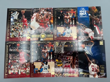 Lot of (8) Michael Jordan Basketball Cards - Varying Conditions