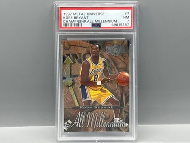 1997 Metal Universe Kobe Bryant Championship All Millenium 2nd Year #7 PSA NM 7