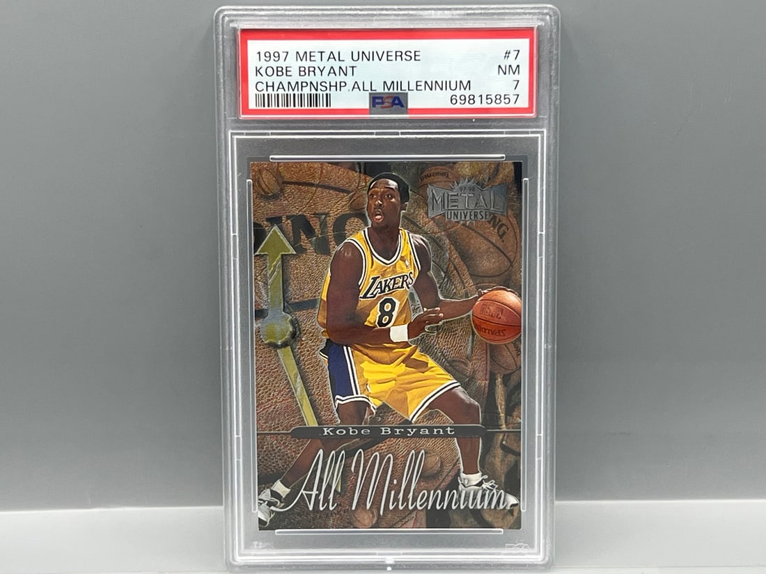 1997 Metal Universe Kobe Bryant Championship All Millenium 2nd Year #7 PSA NM 7 (1 of 2)