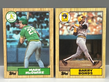 1987 Topps Barry Bonds RC #320 & Mark McGwire RC #366