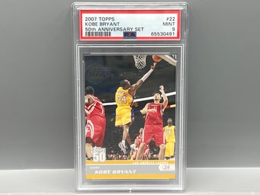 2007 Topps Kobe Bryant 50th Anniversary #22 PSA Mint 9