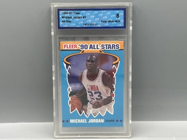 1990 Fleer Michael Jordan All Star #5 - Slabbed By USA Grading