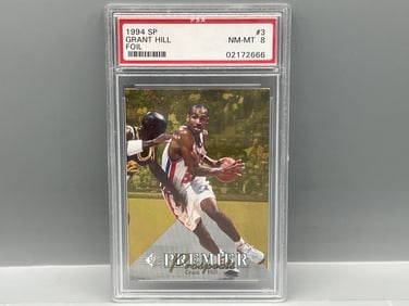 1994 SP Grant Hill Foil RC #3 PSA NM-MT 8