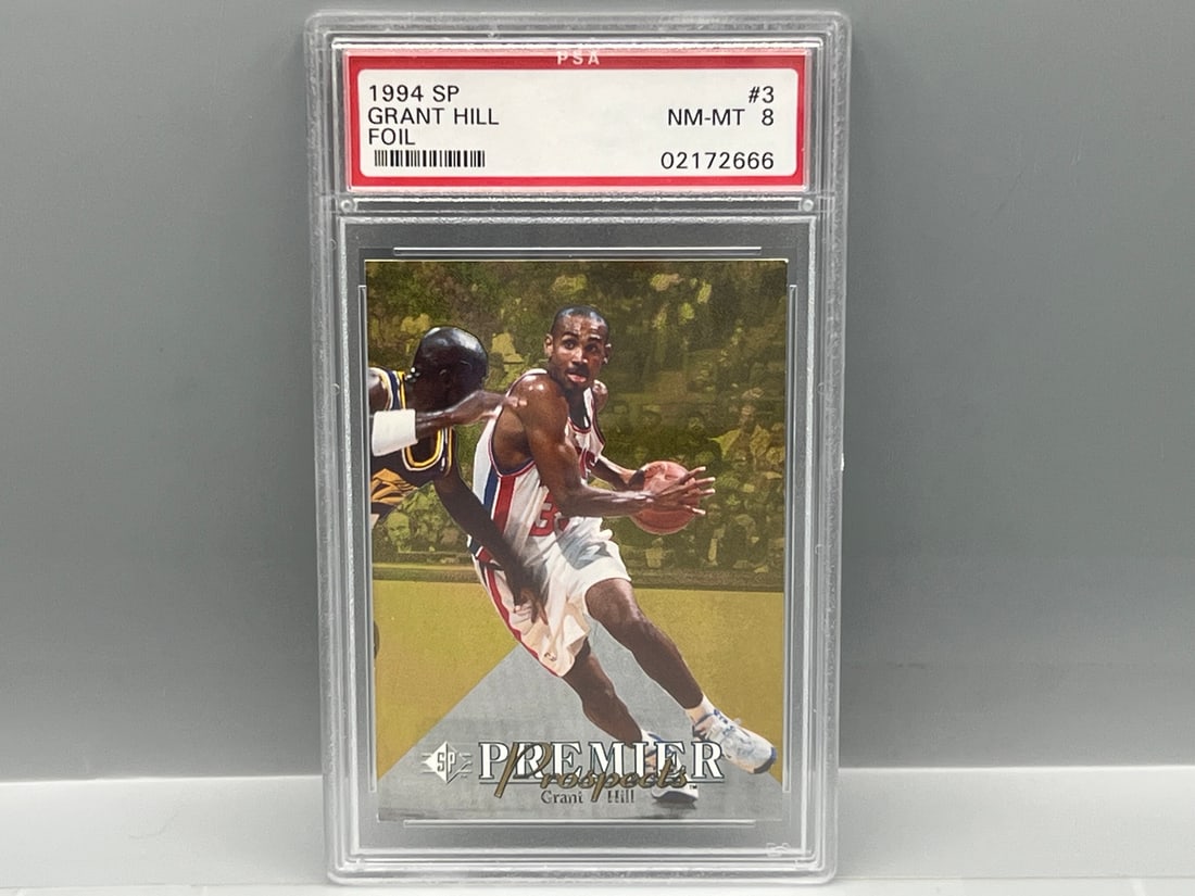 1994 SP Grant Hill Foil RC #3 PSA NM-MT 8 (1 of 2)