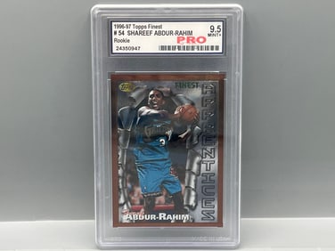 1996-97 Topps Finest Shareef Abdur-Rahim RC #54 - Slabbed By Pro Grading