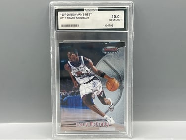 1997-98 Bowman's Best Tracy McGrady RC #111 - Slabbed By Advanced Grading