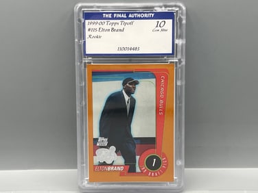 1999-00 Topps Tipoff Elton Brand RC #115 - Slabbed By The Final Authority Grading