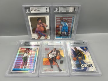 Lot of (5) Assorted Basketball Rookies in BGS Graded Slabs