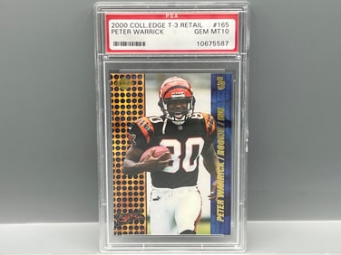 2000 Collector's Edge T-3 Retail Peter Warrick RC #165 PSA Gem Mint 10