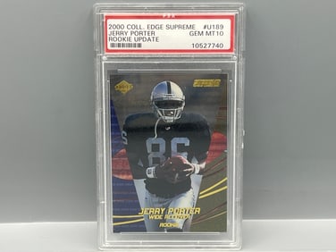 2000 Collector's Edge Supreme Jerry Porter Rookie Update #U189 PSA Gem Mint 10
