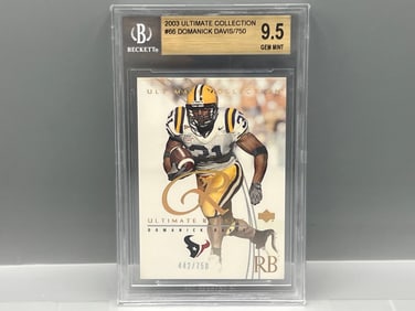 2003 Ultimate Collection Domanick Davis RC #/750 BGS Gem Mint 9.5