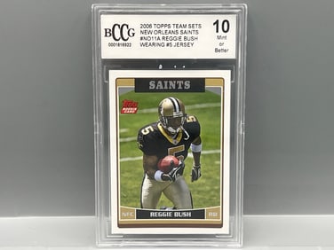 2006 Topps Team Sets Reggie Bush Wearing #5 Jersey RC Variation #NO11A BCCG Mint or Better 10