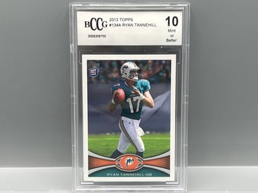 2012 Topps Ryan Tannehill RC #134A BCCG Mint or Better 10