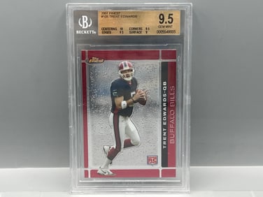 2007 Finest Trent Edwards RC #105 BGS Gem Mint 9.5