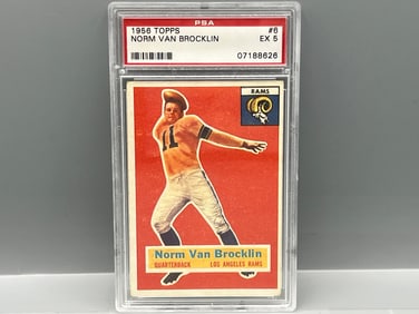 1956 Topps Norm Van Brocklin #6 PSA EX 5