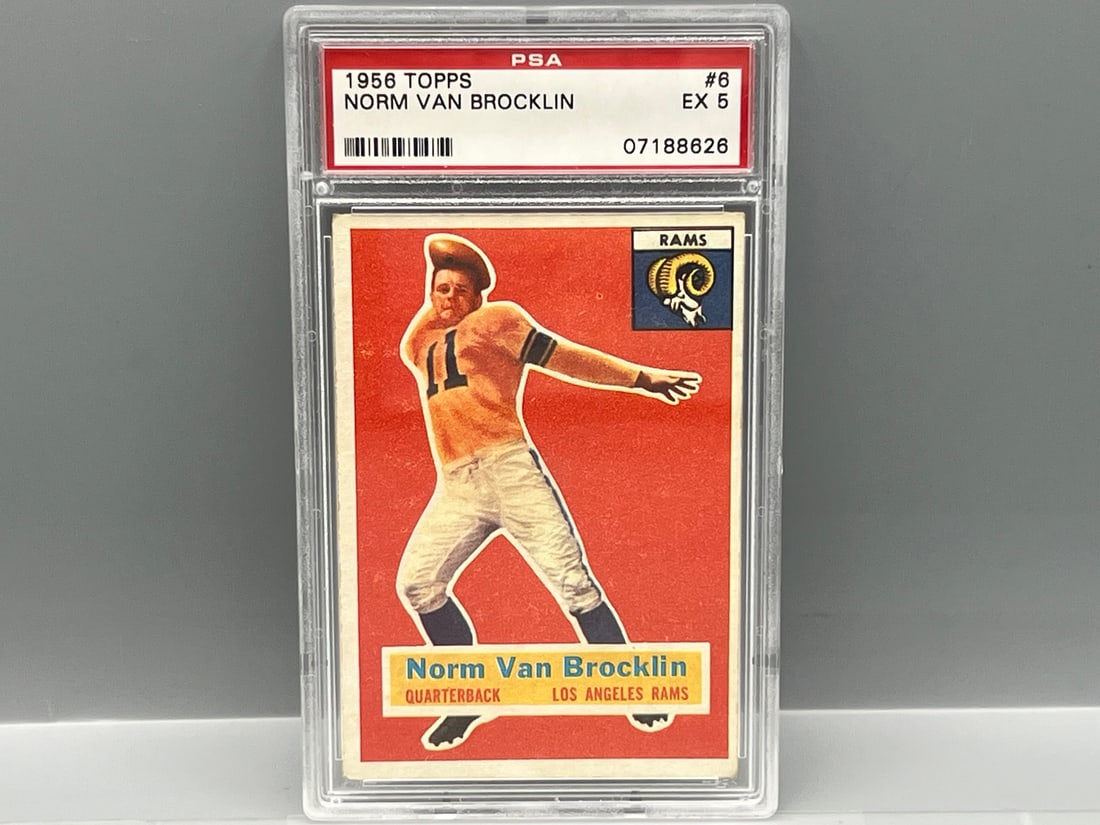 1956 Topps Norm Van Brocklin #6 PSA EX 5 (1 of 2)
