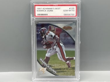 1997 Bowman's Best Warrick Dunn RC #125 PSA Gem Mint 10