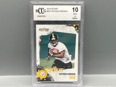 2010 Score Antonio Brown RC #307 BCCG Mint or Better 10