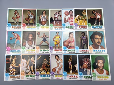 Lot of (21) 1973-74 Topps Basketball Cards W/ Stars - Varying Conditions
