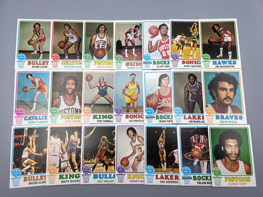 Lot of (21) 1973-74 Topps Basketball Cards W/ Stars - Varying Conditions (1 of 5)