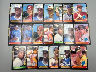 Lot of (20) 1987 Donruss Baseball Cards W/ Stars - Varying Conditions