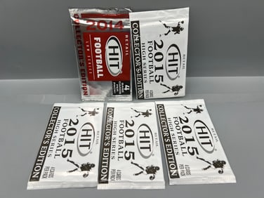 Lot of (5) 2014 & 2015 Hit Football Factory Sealed Packs