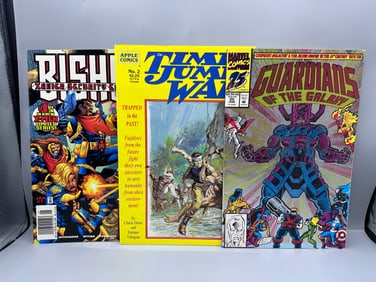 Lot of 3 Comics - Guardians of Galaxy #25 (Prism Foil Cover), Bishop #1 (Limited Series), Time Jump