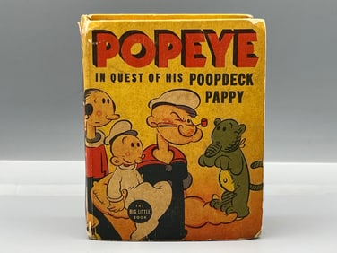 1937 Whitman Big Little Book Popeye In Quest of His Poopdeck Pappy #1450