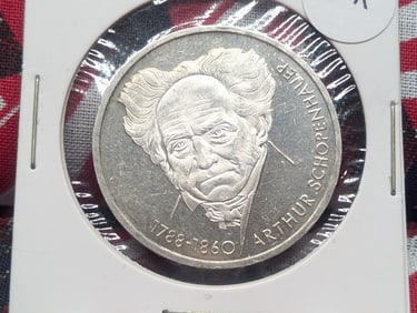 1988-D Germany Federal Republic 10 Mark, 15.5 Grams .625 Silver