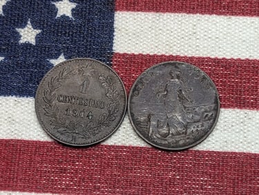 (2) 1 Centesimo, 1904 & 1915