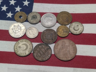 Lot of (12) Foreign Coins