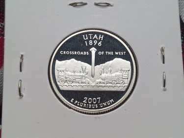 2007-S 90% Silver Proof State Quarter Utah (UT)