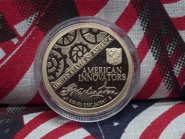 2018-S Proof George Washington Signed First Patent Innovation Dollar