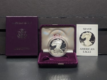 1986-S American Silver Eagle in OGP w/ COA