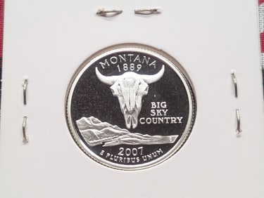 2007-S 90% Silver Proof State Quarter Montana (MT)
