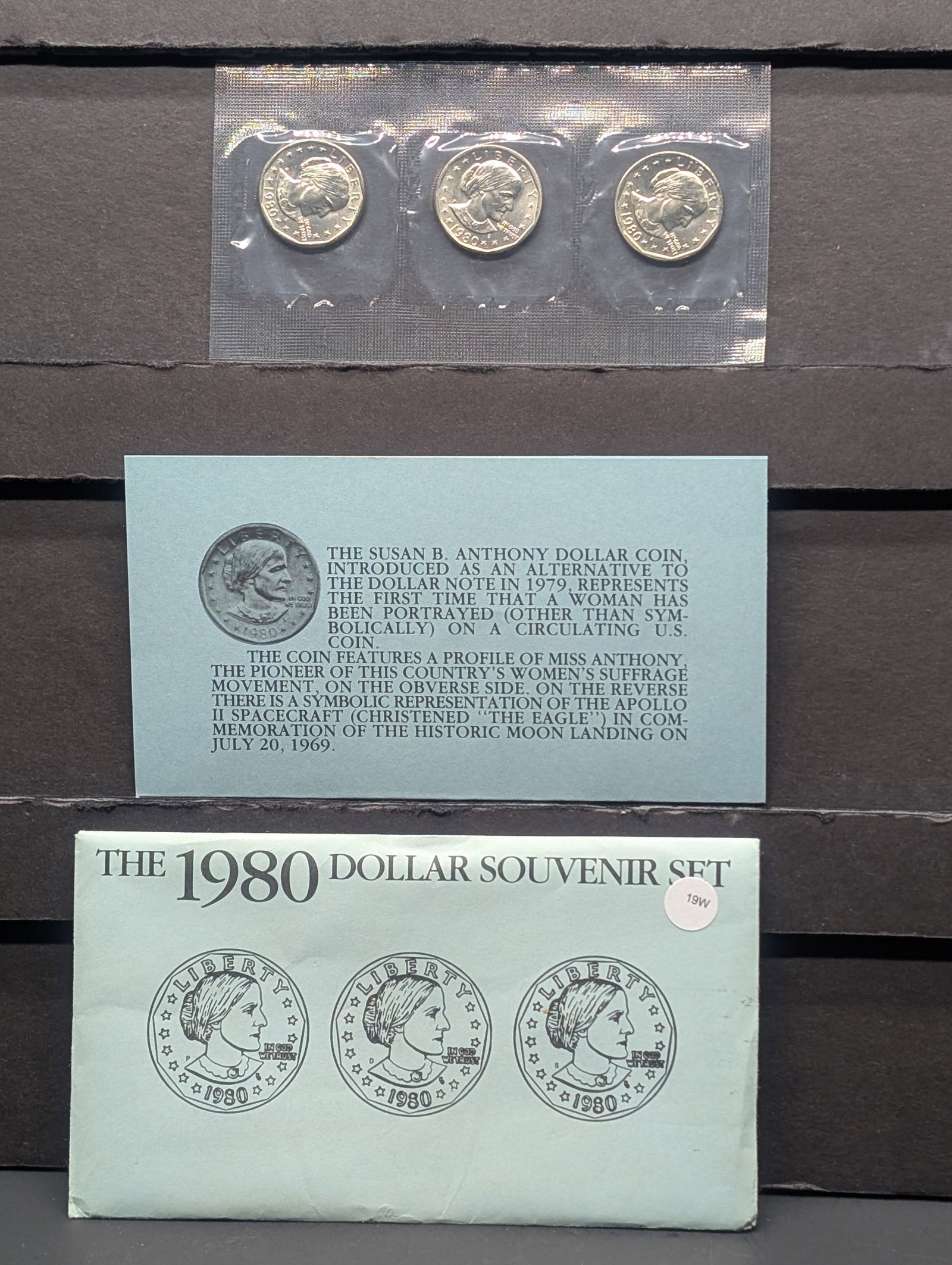 1980 P,D, & S Susan B. Anthony Souvenir Set: 1980 P,D, & S Susan B. Anthony Souvenir Set