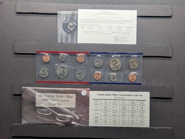 1996 P&D US UNC Coin Set