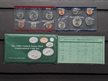 1993 P&D US UNC Coin Set