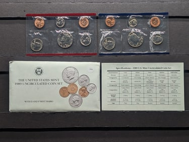 1989 P&D US UNC Coin Set