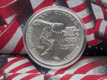 1983-D Uncirculated Los Angeles Olympics Silver Dollar