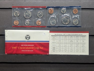 1987 P&D US UNC Coin Set