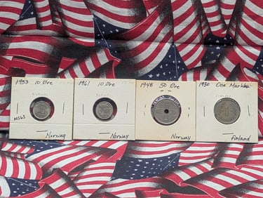 Norway 1953 & 1961-10 Ore, 1948-50 Ore,