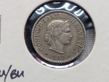 1852 Switzerland 5 Rappen