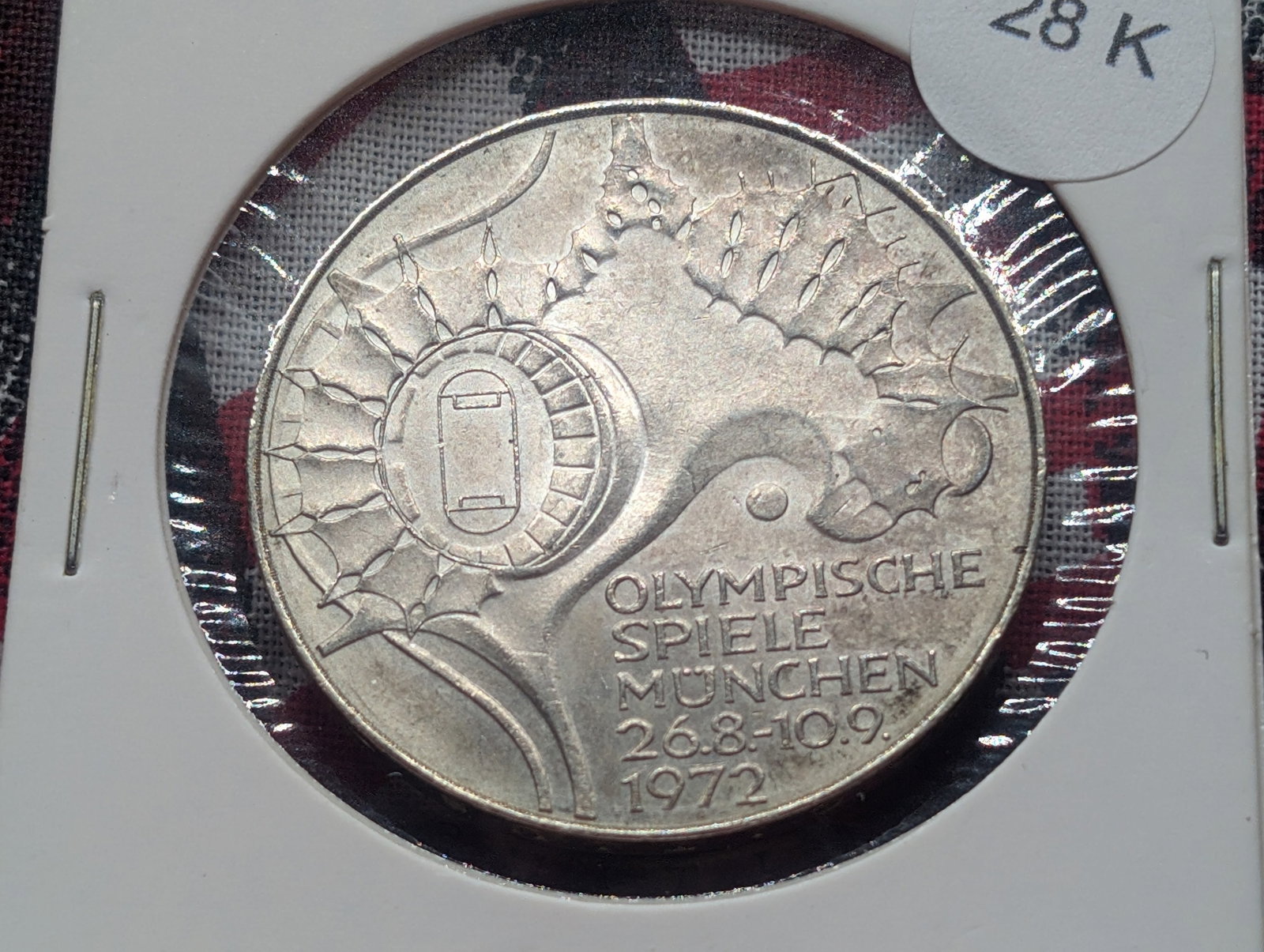 1972-D Germany Federal Republic 10 Mark, 15.5 Grams .625 Silver: 1972-D Germany Federal Republic 10 Mark, 15.5 Grams .625 Silver